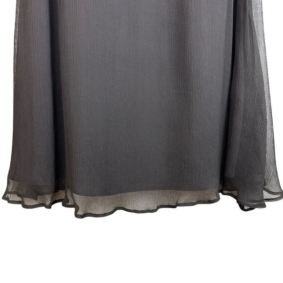 J.Crew Chocolate Brown Silk Midi Dress Size 10 Preppy Career Dark Academia Twee - Picture 7 of 8